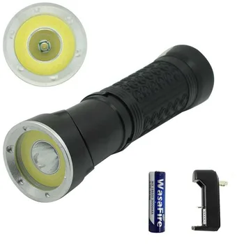 

Powerful 6000LM T6 + COB LED Flashlight Rotate Foldable Light Torch White Red Light Camping Lanterna With 18650 Battery+Charger