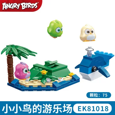 Новые Строительные блоки cogo Angry birds, строительные блоки, игрушки для малышей, детей, мальчиков и девочек, толстый красный зеленый комплект со Свинкой, idoon совместимые игрушки - Цвет: 81018 no box