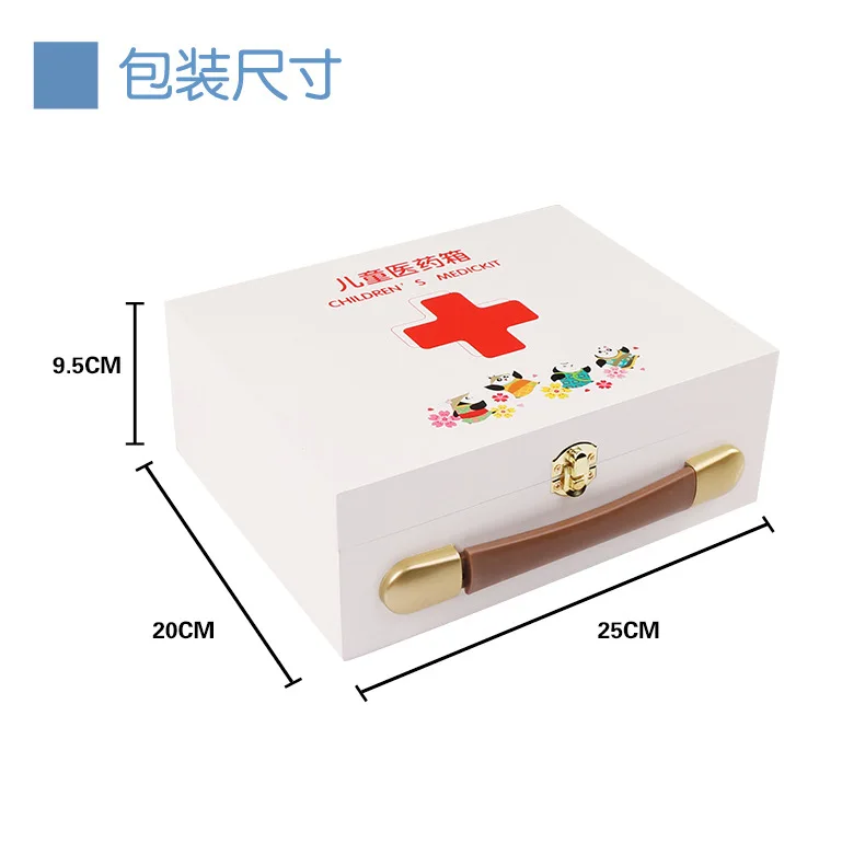 Wood Children Model Play House Toys Doctor Toy Nurses Injection Wooden Box Medicine Box Boys And Girls