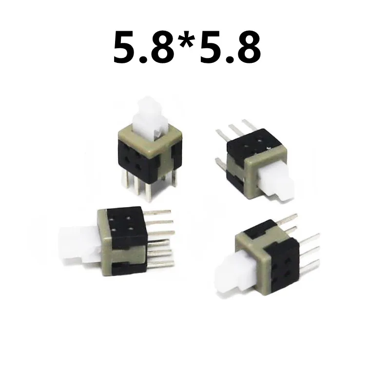 thumbnail image 1 of 10 piezas/lote de microinterruptores táctiles de encendido y apagado automáticos de 6 pines, 5,8 x 5,8, 7 x 7, 8 x 8, 8,5 x 8,5 mm, 1 of 4
