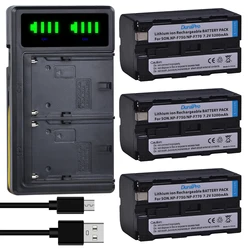 5200mAH USB Output NP-F770 F730 F770 NP-F750 NPF 750 Battery Rechargeable Batteries LED Power Indicator for Sony NP F960 F970
