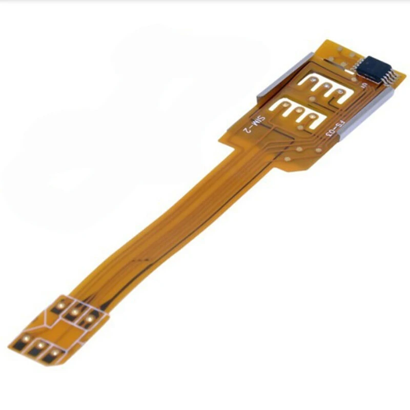 Переходник с двумя SIM картами для iPhone 5 5S 5C портативный гибкий ленточный кабель