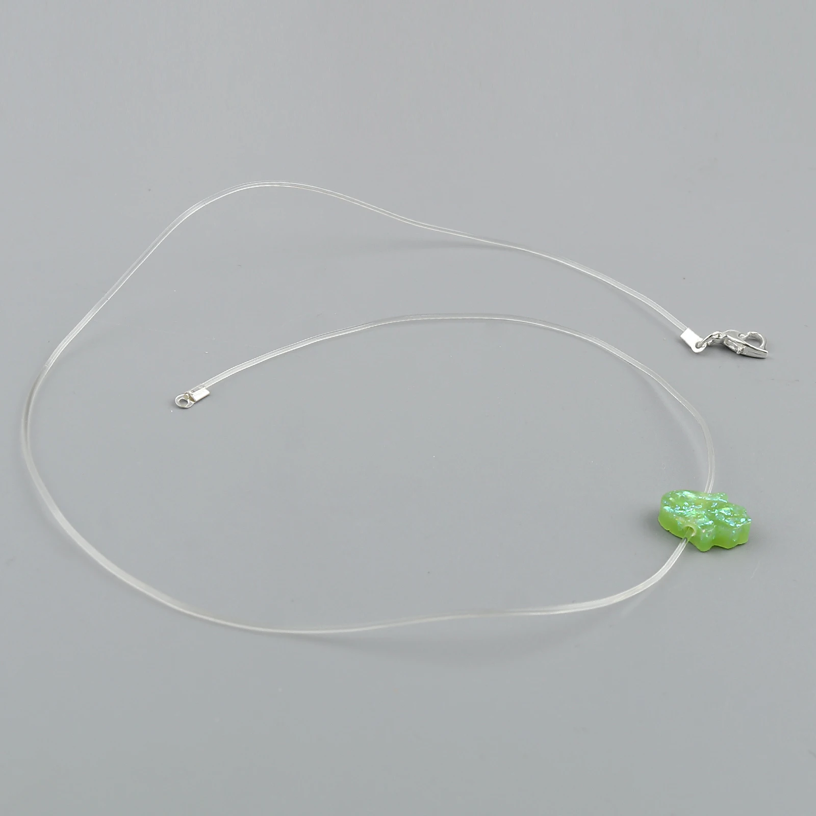1pc Resin Religious Invisible Transparent Fishing Line Necklace Zircon Choker Necklace For Women Jewelry Fishing Line Necklace