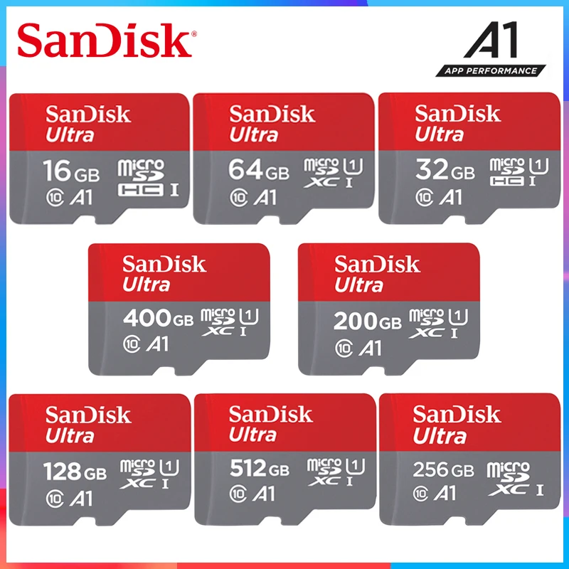 SanDisk Ultra карта памяти UHS I microSD 200 ГБ 400 Гб 16 32 64 128 256 г 512 Класс 10 для смартфона|Карты