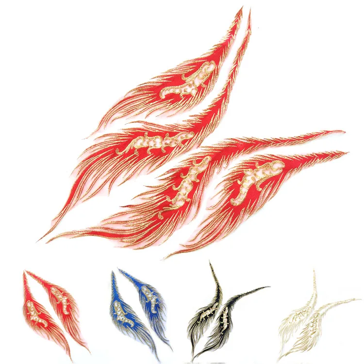 5 X Gold Line Phoenix Embroidered Patches sew on Sewing Lace Applique Embroidery Clothes DIY Supplies Crafts | Дом и сад