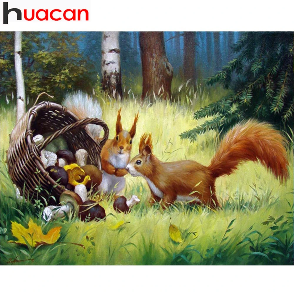 Diamant Stickerei Tier Natur Voll Platz Diamant Malerei Kreuz Stich Eichhornchen Bild Strass Diamant Mosaik Dekor Diamond Mosaic 5d Diydiamond Painting Aliexpress