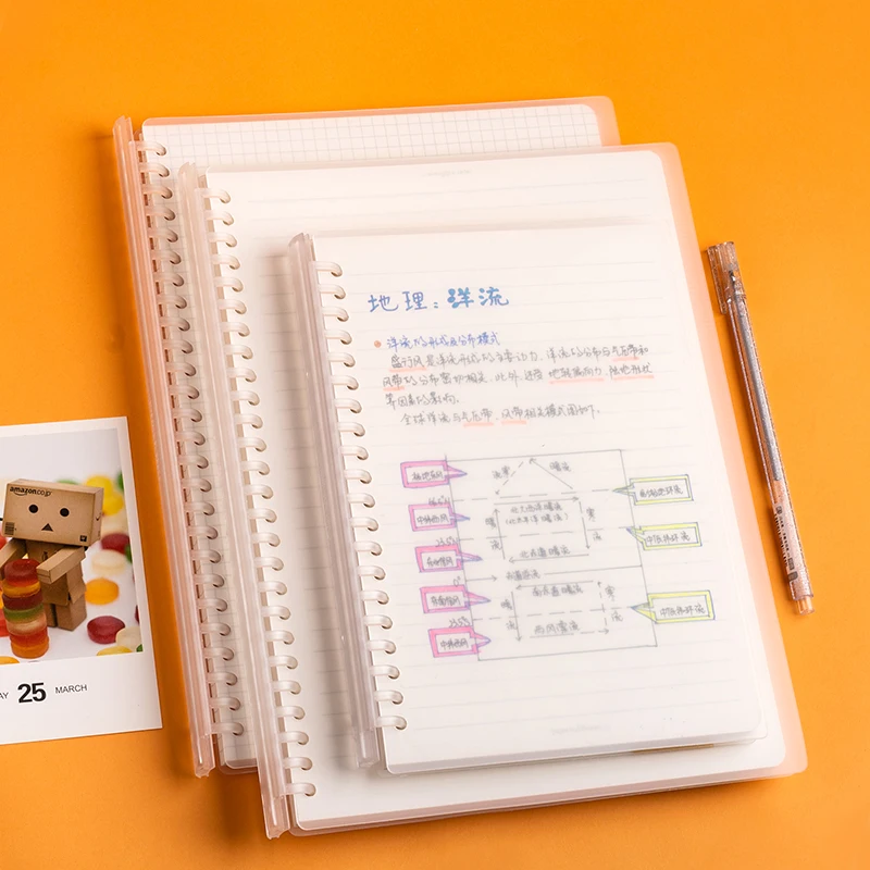 

Note book A5 stationery square clip B5 simple loose-leaf paper coil b5 grid this notebook college students creative notepad