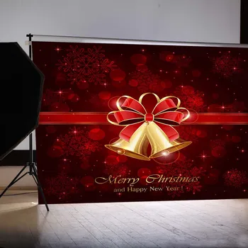 

Merry Christmas Photography Background Red Bow Knot Happy New Year Photographic Backdrop For Photo Studio Baby Shower Photocall