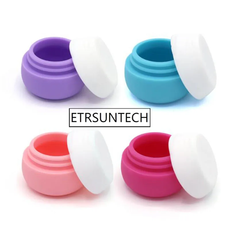 

100 шт., закрытые крышки, портативная цветная коробка для хранения косметики, маленькая коробка для путешествий, силиконовые банки для крема, косметические контейнеры