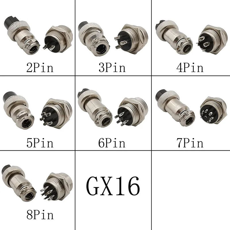 Produktbild von GUYTRM 1 Stücke GX16 2/3/4/5/6/8 Pin Luftfahrt Kabel M16