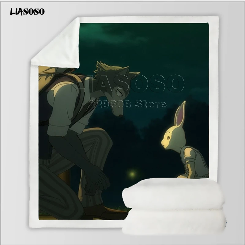 3 Диван, постельные принадлежности, хит, аниме, BEASTARS, Узорчатое, для офиса, Harajuku, для взрослых и детей, мягкое шерстяное одеяло, покрывало, одеяло для путешествий, одеяло для автомобиля - Цвет: 3