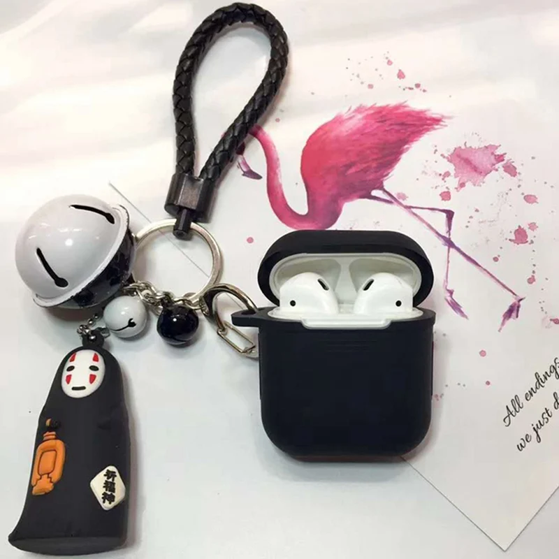 Милые анимационные элементы Мягкий силиконовый чехол наушники для Apple Airpods Bluetooth беспроводные наушники защитная кожная крышка коробка