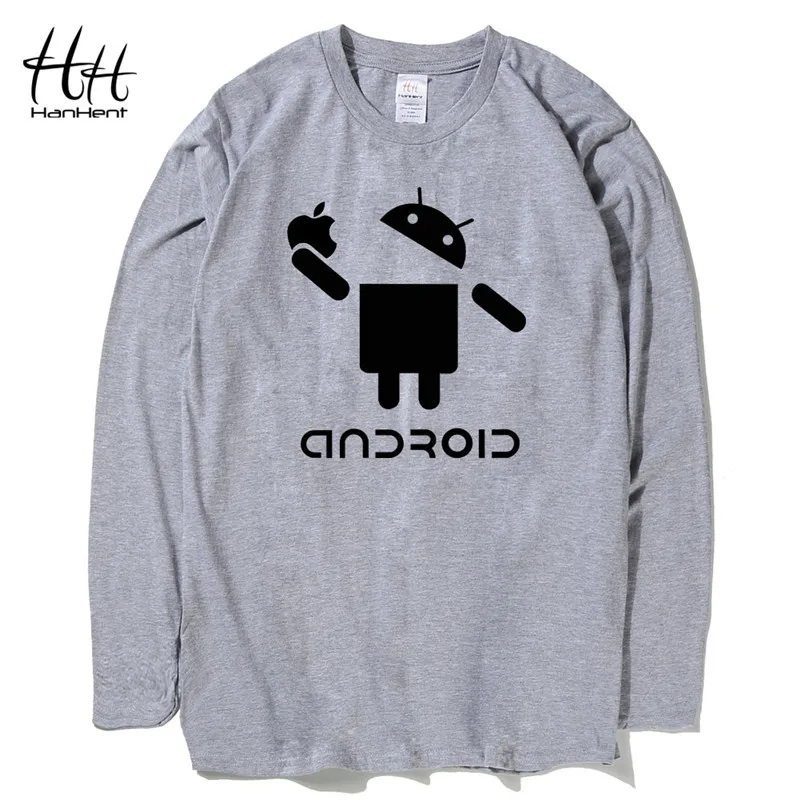 LT0303Gray HanHent Забавный дизайн футболка мужская бодибилдинг футболка с длинным рукавом полная Повседневная рубашка хлопковые топы Camiseta Hombre Manga Larga - Цвет: LT0303Gray