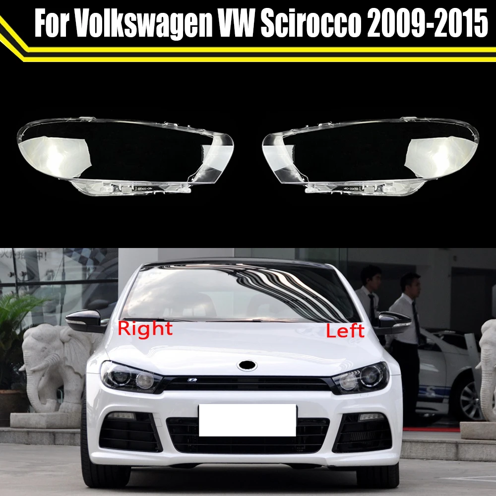 Front Car Headlight Cover For Volkswagen VW Scirocco 20092016 Auto Lampshade Lampcover Head