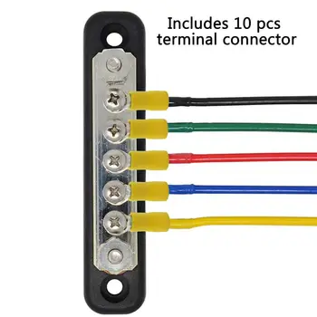 

5 Way Bus Bar Electric Terminal Junction Block For Cars Trailers