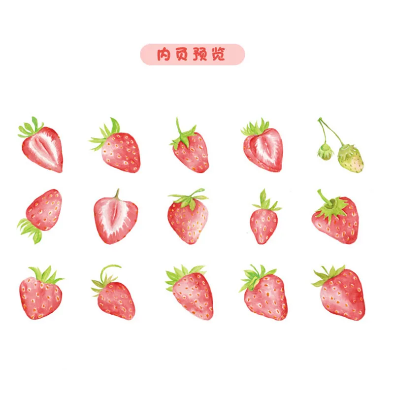 45pcs/box Strawberry Paper Sticker Kawaii Cute Sticker For Diary Fruit  Shape Decorative Scrapbooking Journal Supplies - Stationery Sticker -  AliExpress