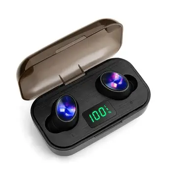 

2000mAh Bluetooth Earphone Wireless Headphone Bluetooth HiFi Headset Wireless LED 5.0 F6 Earbuds Display Phone TWS Charge I U0O1