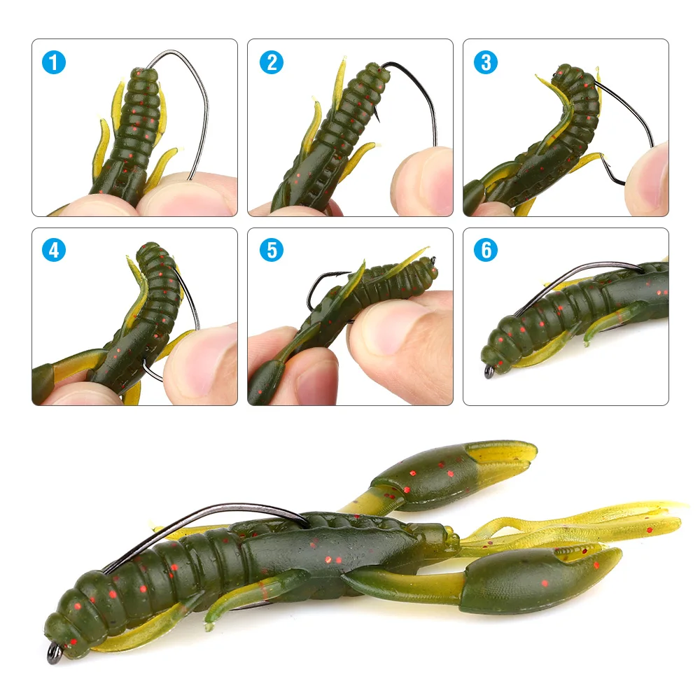 DONQL 20Pcslot Shrimp Soft Fishing Lure Silicone Artificial Jig Swimbait 50mm Bass Wobbler Fishing Tackle Silicone Bait Tool 微信图片_20200318175534 (5)