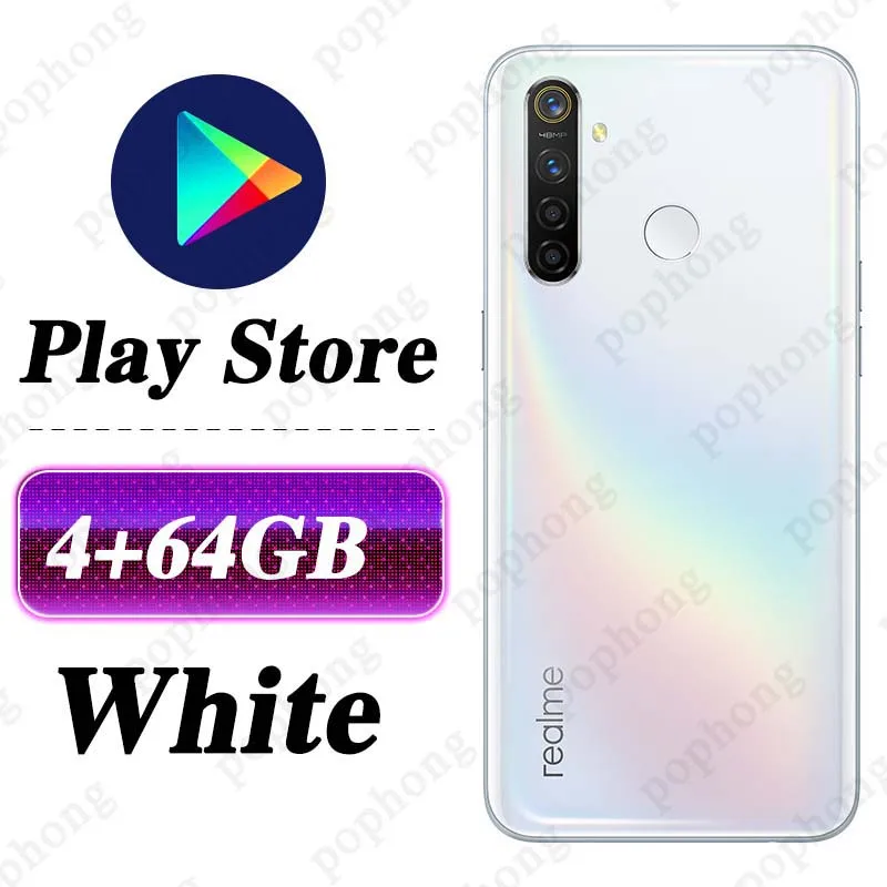 Realme Q мобильный телефон 6,3 дюймов полный экран Snapdragon 712 AIE Realme 5 Pro смартфон - Цвет: 4G 64G White