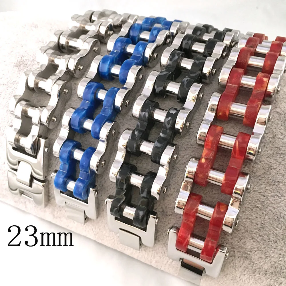 Топ дизайн панк мужские женские готические 316L из нержавеющей стали байкерские браслеты мотоциклетные байкерские цепи силиконовый гелевый браслет ювелирные изделия