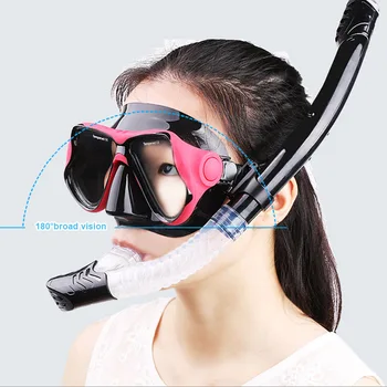 

Snorkeling Mask Snorkel Tube Set Diving Mask Anti-Fog Swimming Diving Goggles Snorkel Tube For GoPro Underwater Sports Camera