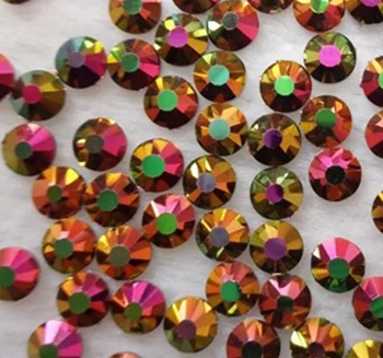 

DMC Rose Gold AB New Color SS6 to SS30 Crystal Glass Rhinestones Glue On Crystal Stones for clothing shoes bags