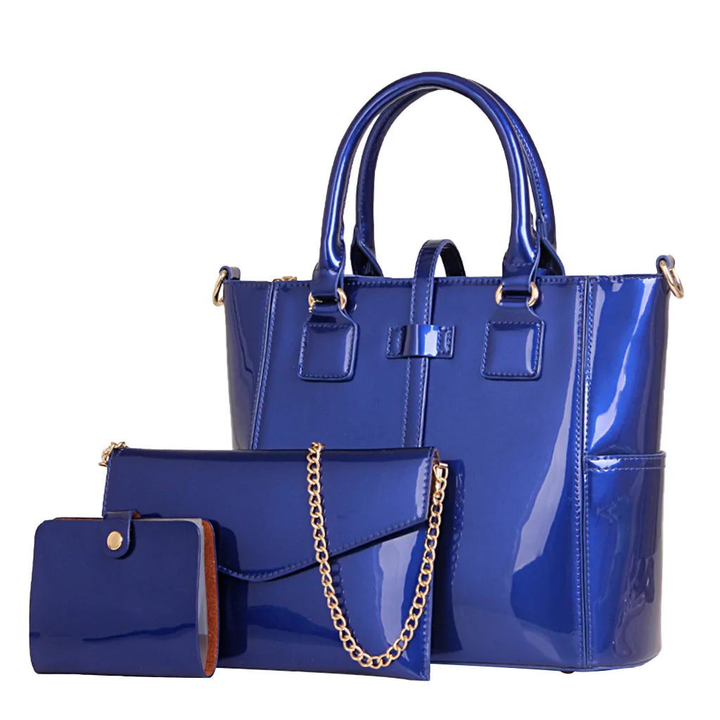 

Fashion Female Purse and Handbags Composite Bag Shoulder Chain Strap Large Capacity crossbody Handbag Phone Bag For Girls 3Pcs