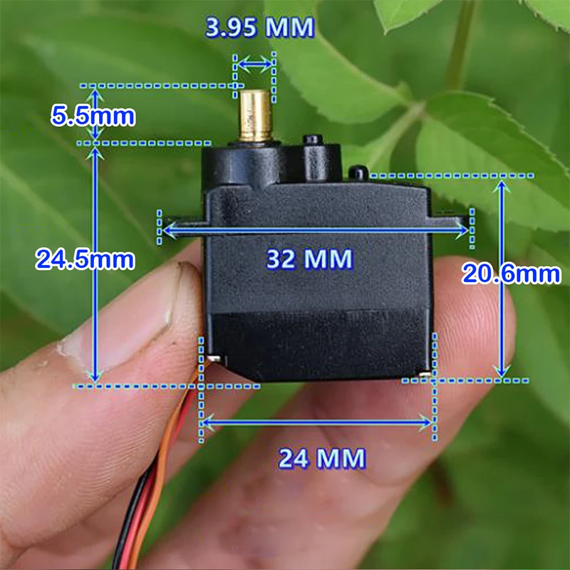 2pcs-DC-3V-6V-micro-12g-Metal-gear-360-degree-steering-gear-M10-mini-motor-for