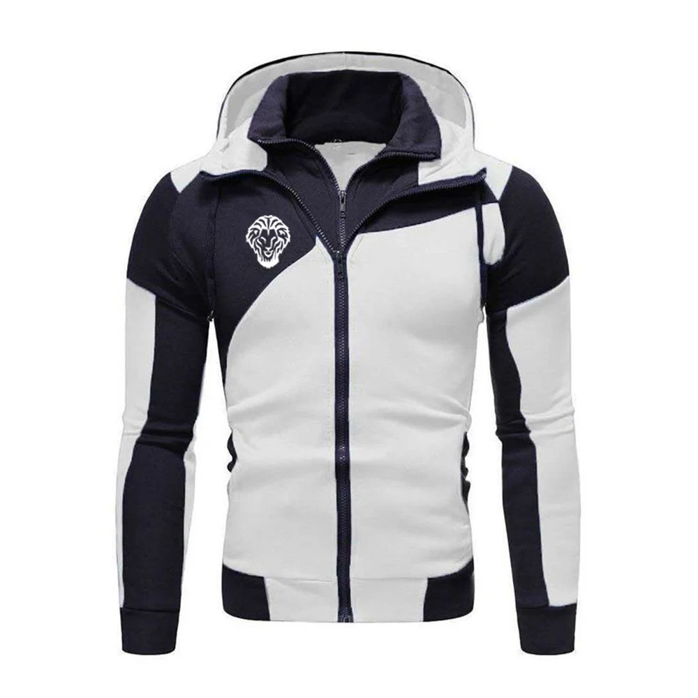 Cotton Zipper Fleece Hoodie Jacket for Men Spring