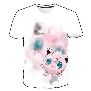 

New 3D Detective Pokemon Pikachu Tshirt For boys and girls Children T-shirt Summer Casual Anime Cartoon Tees Kid's funny pokém