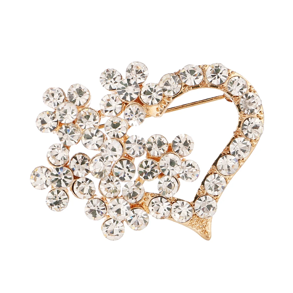 Crystal Heart Shape Brooch Christmas Gifts Gift For Your Daughter, Lover, Girlfriend