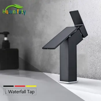 

Black Chrome Basin Sink Faucet Hot Cold Brass Mixer Bathroom Faucet Sinlge Handle Single Handle Deck Mount Modern Free Ship