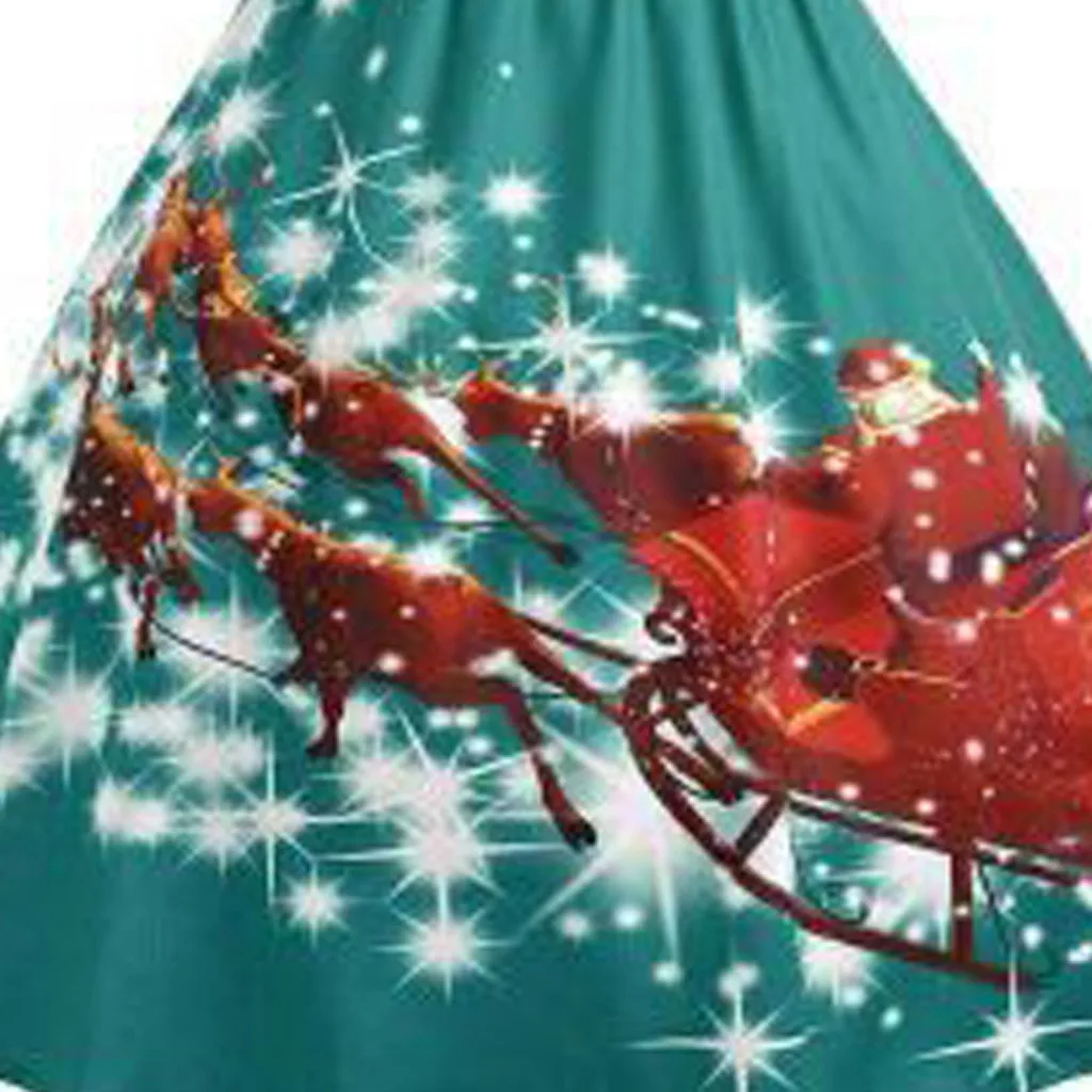 Рождественское платье для женщин, с принтом, с кружевами, для выращивания, большой тип, зимнее платье, вечерние размера плюс, платье, ropa mujer vestidos