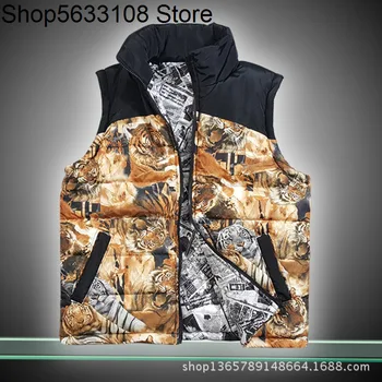 

Big Size Men's Wear Slim Leisure Cotton Waistcoat Spuer fat Fat Coat Cotton Vest Waistcoat plus Waistcoat 8xl