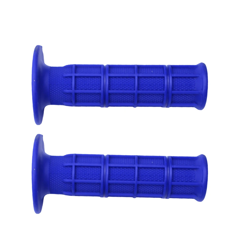blue handlebar grips
