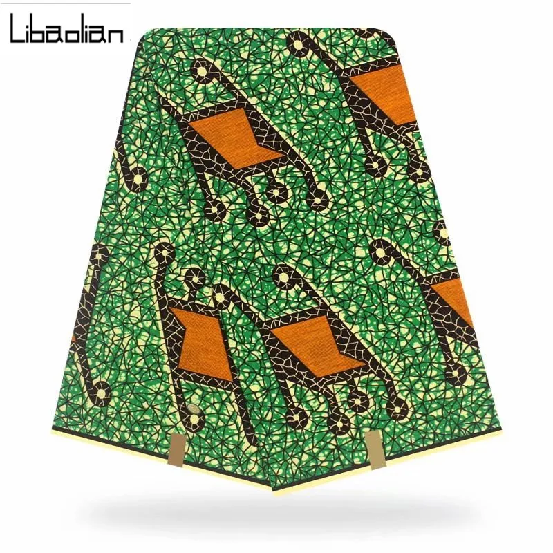 Самый популярный Африканский воск хлопок Ткань 6 ярдов голландский воск принты ткань Африканская высокое качество голландский воск материал F911-16