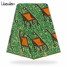 Самый популярный Африканский воск хлопок Ткань 6 ярдов голландский воск принты ткань Африканская высокое качество голландский воск материал F911-16