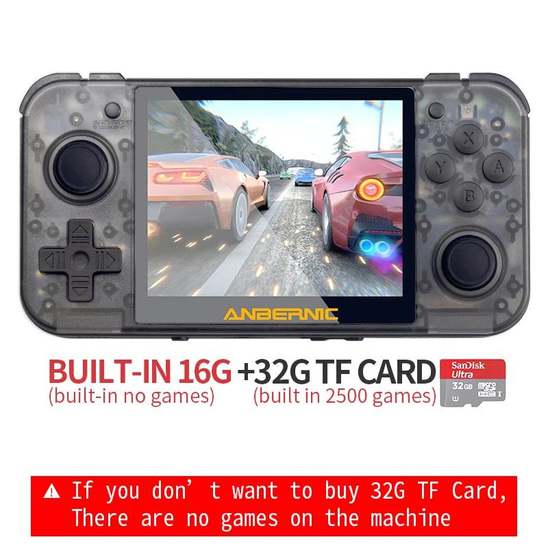 Black-32G-TF-card Ретро игровая консоль с изображением лягушки, RG350, 64 бит, портативная консоль, 3,5 дюймов, ips экран, двухъядерный, 16 ГБ+ 128 ГБ, TF, аркадная Игровая приставка, PS1 - Цвет: Black-32G-TF-card