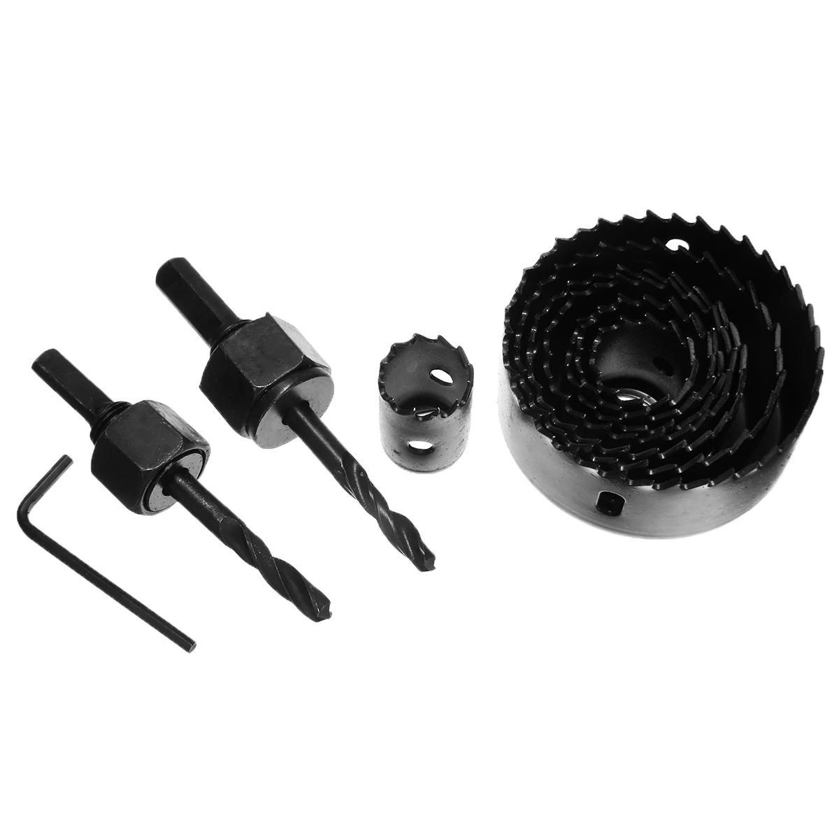 Mayitr 11Pcs Hole Saw Cutting Kit Wood Carbon Steel Cutter Circular Drill Bits Power Tool Accessories 19-64mm