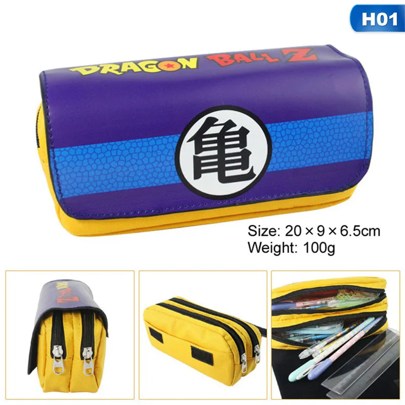 

1Pc Anime Cosmetics Bags PU Zipper School Pencil Case Storage Pen Bag Large Pouch Stationery Gift New