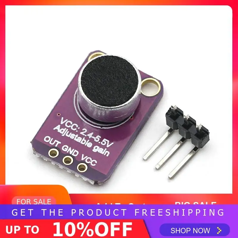 GY-MAX4466 MAX4466 электретный микрофонный модуль усилителя регулируемый коэффициент усиления GND VCC Плата усилителя 2,4-5 в постоянного тока для Arduino
