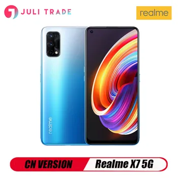 Перейти на Алиэкспресс и купить Новое поступление, смартфон Realme X7 5G, Android, 6 ГБ, 128ROM, 64 мп, MediaTek, 700G, быстрая зарядка, 65 Вт, китайская версия