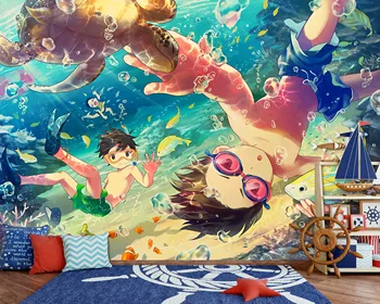 

[Self-Adhesive] 3D Underwater Tour 56897 Japan Anime Wall Paper mural Wall Print Decal Wall Murals