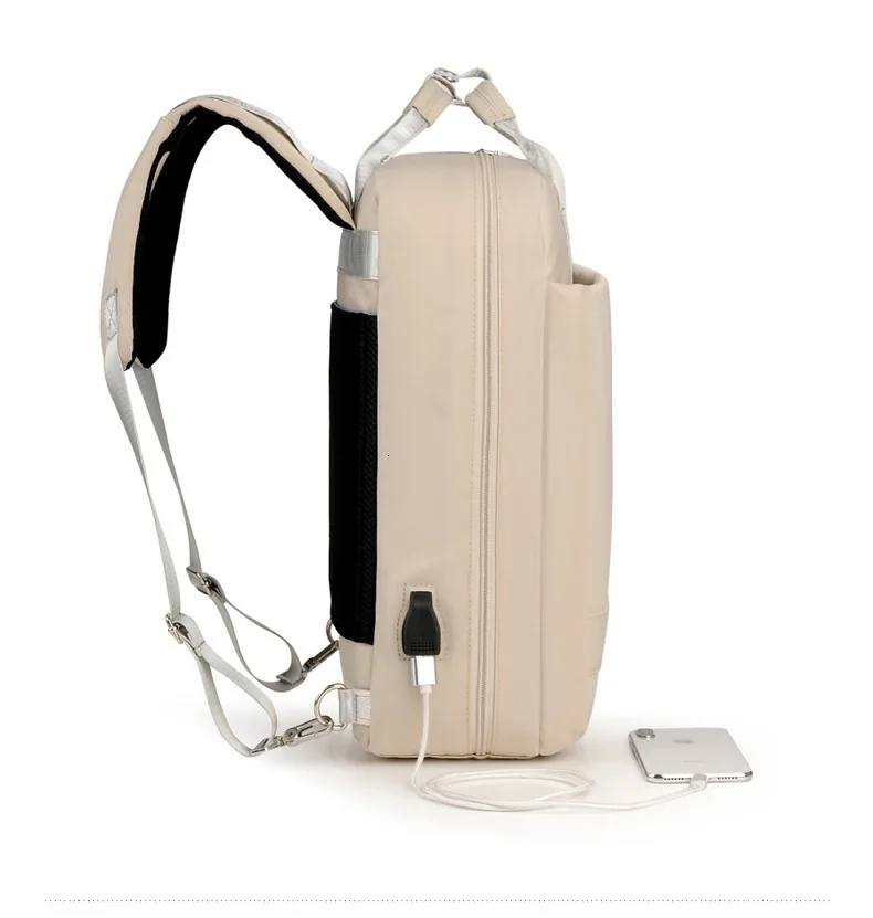 Большая вместительная Мужская водонепроницаемая нейлоновая сумка для женщин 15,6 дюймов рюкзак для ноутбука с зарядным портом школьные сумки для подростков девочек и мальчиков