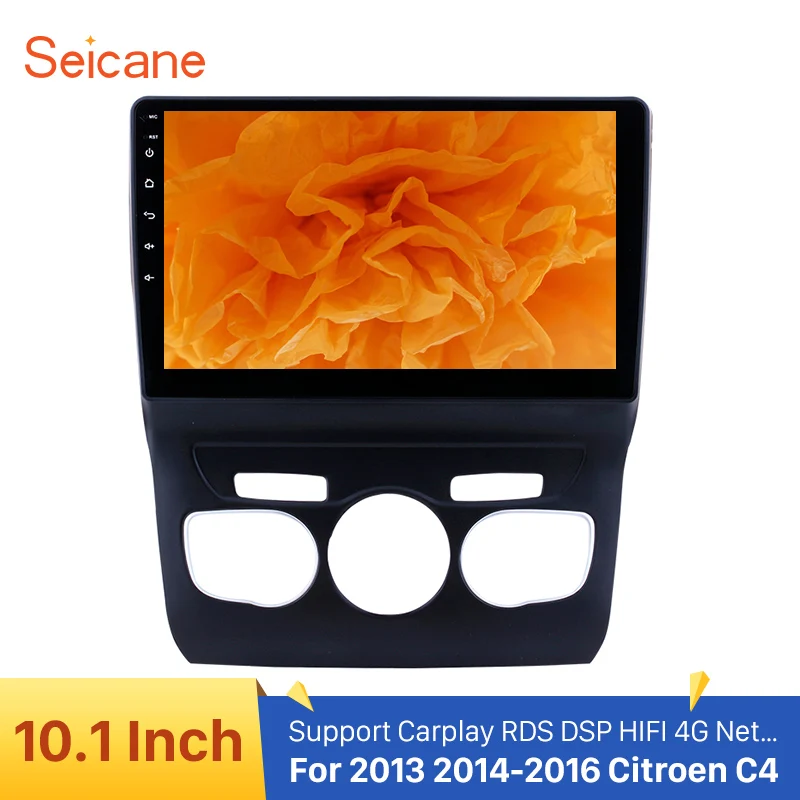 Seicane Android 9.1 10.1&quot HD touchscreen GPS Navigation for 2013 2014-2016 Citroen C4 Steering Wheel Control Bluetooth Car Radio |