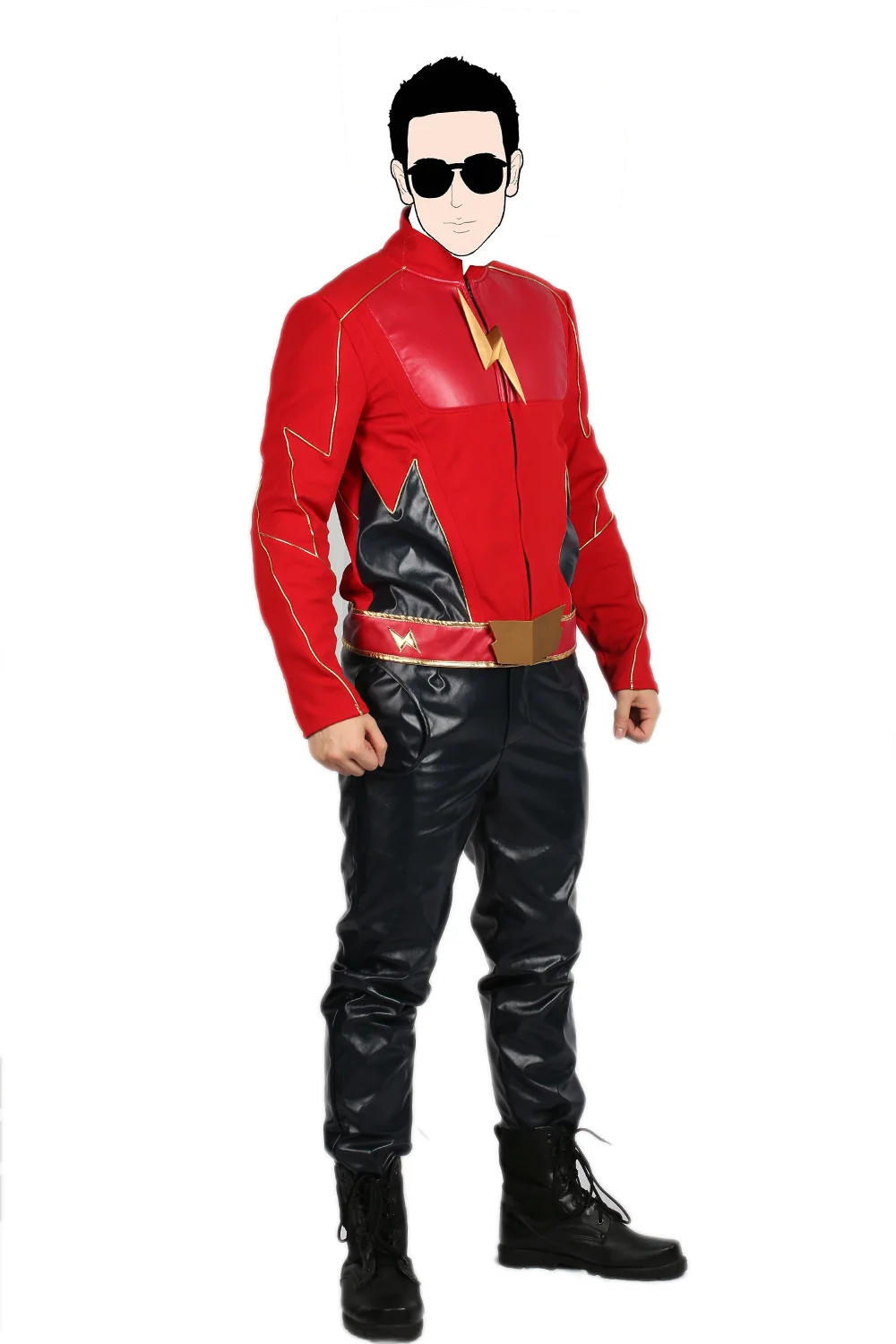 X-COSTUME распродажа 45% скидка флэш сезон 2 Джей костюм garrick для косплея и Хэллоуина подарок для фанатов высокого качества