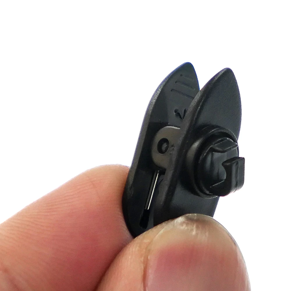 2Pcs Rotary Earphone Clip Headset Earphone Cable Wire Cord Lapel Collar Nip Clamp Holder Mount Black White Earphone Accessories