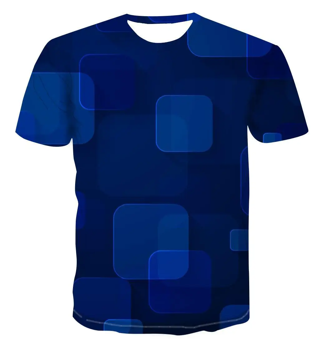 Geometric Graphic Design Print Classic T-Shirt 3D Effect Multiple