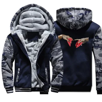 

Man Windproof Jackets Windbreaker Men Winter Jacket Men Thick Warm Outerwear Coat Casual Hooded Fleece Clothing