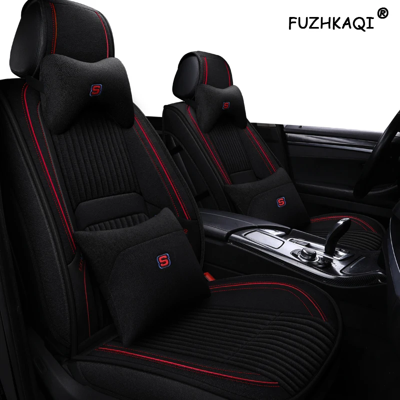 Чехлы на сиденья FUZHKAQI для toyota prado 120 camry 40 land cruiser 100 fortuner rav4 2018 corolla 2005 aygo alphard защита